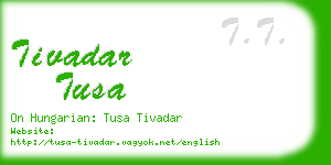 tivadar tusa business card